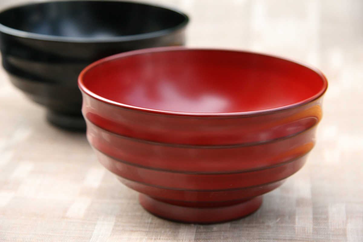 畠中昭一作品「ロクロ目汁椀」